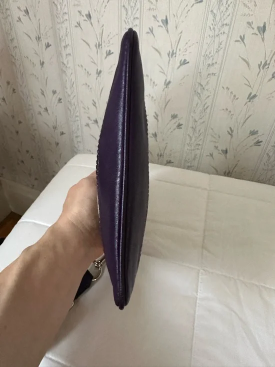 Coach Purple and Cream Zebra-Print Crossbody - Picture 9 of 12